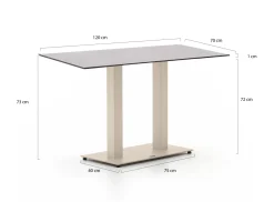 Forza Orta Gartentisch 120x70x73 cm