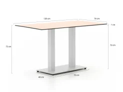 Forza Orta Gartentisch 120x70x73 cm