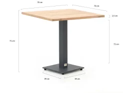 Forza Orta Gartentisch 70x70x75 cm