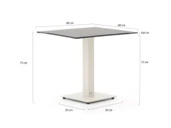 Forza Orta Gartentisch 80x80x73 cm