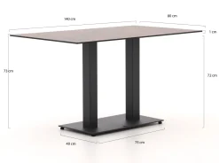 Forza Orta Gartentisch 140x80x73 cm