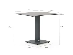 Forza Orta Gartentisch 70x70x73 cm
