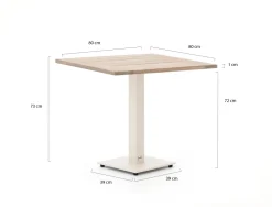 Forza Orta Gartentisch 80x80x75 cm