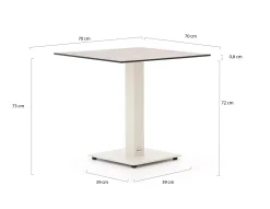 Forza Orta Gartentisch 70x70x73 cm