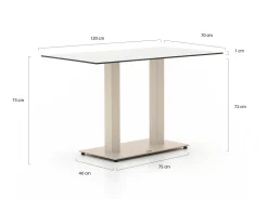 Forza Orta Gartentisch 120x70x73 cm