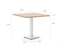 Forza Orta Gartentisch 80x80x75 cm