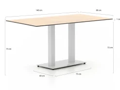 Forza Orta Gartentisch 140x80x73 cm