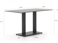 Forza Orta Gartentisch 140x80x73 cm