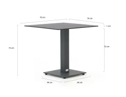 Forza Orta Gartentisch 70x70x73 cm