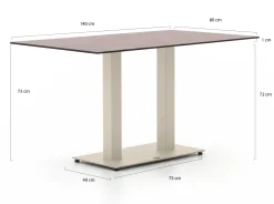 Forza Orta Gartentisch 140x80x73 cm
