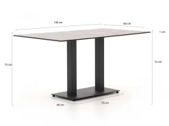 Forza Orta Gartentisch 140x80x73 cm