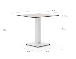 Forza Orta Gartentisch 80x80x73 cm