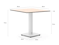 Forza Orta Gartentisch 80x80x73 cm