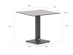 Forza Orta Gartentisch 70x70x73 cm