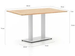 Forza Orta Gartentisch 120x70x75 cm