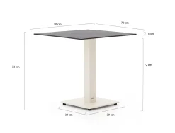 Forza Orta Gartentisch 70x70x73 cm
