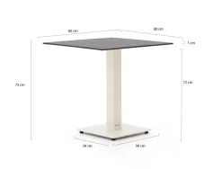 Forza Orta Gartentisch 80x80x73 cm