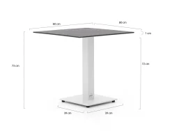 Forza Orta Gartentisch 80x80x73 cm