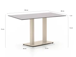 Forza Orta Gartentisch 140x80x73 cm