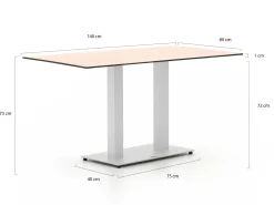 Forza Orta Gartentisch 140x80x73 cm
