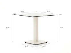 Forza Orta Gartentisch 80x80x73 cm