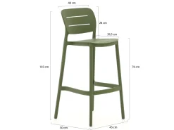 Forza Pazzia Barhocker Outdoor stapelbar
