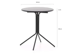 Forza Ripi/Aziano ø 60 cm Balkon-Set 3-teilig