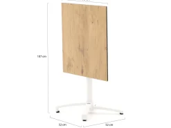 Forza Ripi/Canzo 70 cm Gartenmöbel-Set 3-teilig stapelbar klappbar