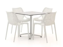 Forza Ripi/Canzo 80 cm Gartenmöbel-Set 5-teilig stapelbar klappbar
