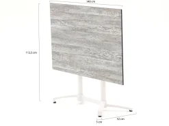 Forza Ripi/Canzo 140 cm Gartenmöbel-Set 5-teilig stapelbar klappbar
