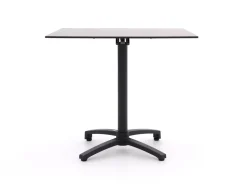 Forza Ripi/Canzo 80 cm Gartenmöbel-Set 5-teilig stapelbar klappbar