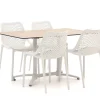 Forza Ripi/Canzo 140 cm Gartenmöbel-Set 5-teilig stapelbar klappbar