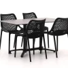 Forza Ripi/Canzo 140 cm Gartenmöbel-Set 5-teilig stapelbar klappbar