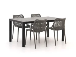 Forza Ripi/Fidenza 160 cm Gartenmöbel-Set 5-Teilig Stapelbar