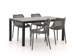 Forza Ripi/Fidenza 160 cm Gartenmöbel-Set 5-Teilig Stapelbar