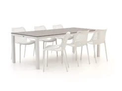 Forza Ripi/Fidenza 220 cm Gartenmöbel-Set 7-teilig stapelbar