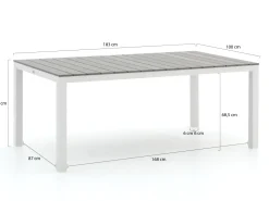 Forza Ripi/Fidenza 183 cm Gartenmöbel-Set 5-teilig stapelbar