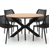 Forza Ripi/Fidenza ø 149 cm Gartenmöbel-Set 5-teilig stapelbar