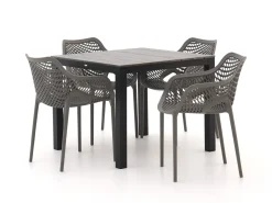 Forza Ripi/Fidenza 90 cm Gartenmöbel-Set 5-Teilig Stapelbar