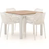 Forza Ripi/Fidenza 90 cm Gartenmöbel-Set 5-Teilig Stapelbar