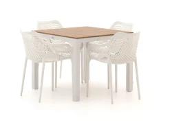 Forza Ripi/Fidenza 90 cm Gartenmöbel-Set 5-Teilig Stapelbar