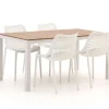 Forza Ripi/Fidenza 160 cm Gartenmöbel-Set 5-Teilig Stapelbar