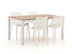 Forza Ripi/Fidenza 160 cm Gartenmöbel-Set 5-Teilig Stapelbar