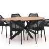 Forza Ripi/Fidenza 220 cm oval Gartenmöbel-Set 7-teilig stapelbar