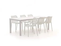 Forza Ripi/Menzano 220 cm Gartenmöbel-Set 7-teilig stapelbar