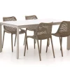 Forza Ripi/Sestino 160 cm Gartenmöbel-Set 5-teilig stapelbar