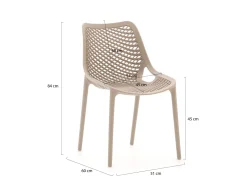 Forza Ripi/Sestino 160 cm Gartenmöbel-Set 5-teilig stapelbar