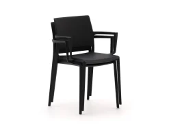 Forza Sile/Canzo 120 cm Gartenmöbel-Set 5-teilig stapelbar klappbar