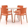 Forza Sile/Canzo ø 80 cm Gartenmöbel-Set 5-teilig stapelbar klappbar
