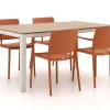 Forza Sile/Fidenza 160 cm Gartenmöbel-Set 5-teilig stapelbar